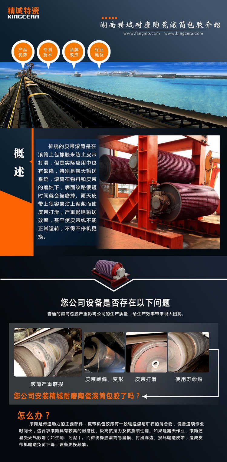 4008云顶集团特瓷陶瓷滚筒包胶与工艺流程